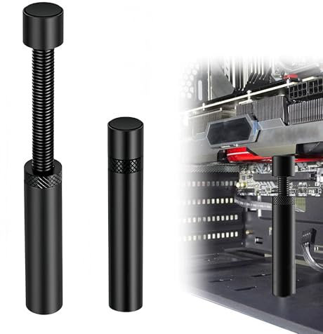 74mm-120mm Höhenverstellbare Gpu Stütze Schwarz Grafikkarten Halterung Grafikkarten Stütze Gpu Halterung Stabile Stütze Inklusive Mutternsicherun Komplett Aus Aluminium