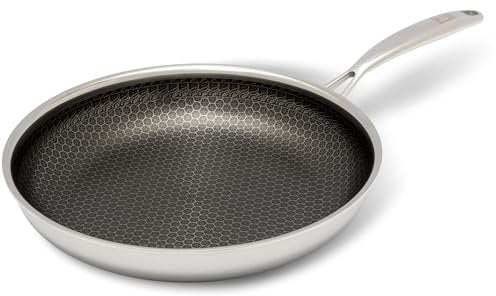 HENSSLERS® Pfanne 28 cm [ALLE HERDARTEN] - Bratpfanne zum Kochen & Braten - Antihaft Wabenpfanne - Induktion geeignet - Pfanne Wabenstruktur 28cm - Induktionspfanne - Schnitt- & Kratzfest