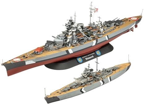 Revell Modellbau Geschenkset The Legendary Bismarck (1:700&1:1200)