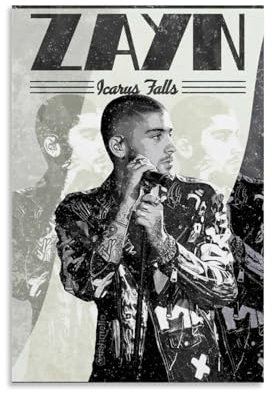 ijshndgn Zayn Malik Poster, Vintage-Kunst, Raumdekoration, ästhetisches Poster für Schlafzimmer, Wohnzimmer, Wände, ästhetisches Poster, 30 x 45 cm, ungerahmter Stil