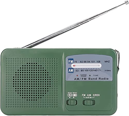 ESHINEDE Radio de Emergencia, energía Solar, batería Am/FM Radio con Linterna LED Cargador de teléfono de Emergencia Accesorio de Supervivencia