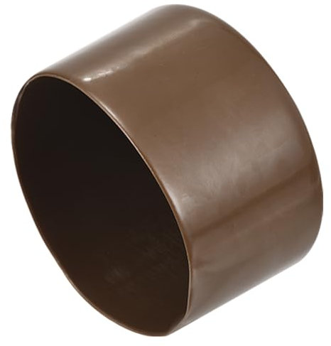 sourcing map 8pcs Rubber End Caps 70mm(2 3/4) ID Vinyl Round End Cap Cover Screw Thread Protectors Brown