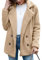 Aayahakawa Giacca in pile da donna con risvolto caldo e sfocato cardigan in pile polare per donne signore spesso soffice pile invernale Sherpa cappotto in pile da donna taglie forti felpe in pile da