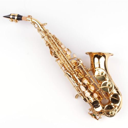 Karl Glaser Sopran Saxophon gebogen Messing mit Koffer