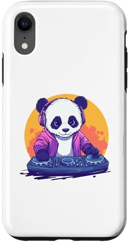 DJ Panda Mixing Beats Con Cuffie Custodia per iPhone XR