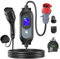 Evjuicion EV Charger, 11KW 6M Type 2 EV Charger 6/8/10/13/16A, 12 Hours Delay Timer, IP67 Waterproof, Electric Car Charger with Large Digital Display, CEE 5 Pin Charger, Wall Mount Holder & Carry Bag