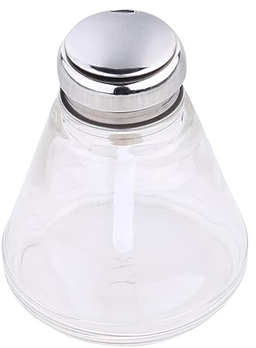 VICASKY Distributeur De Bouteille en Verre 220 ML Pression Portable Nettoyeur Liquide Léger Usage Maison Et Extérieur Bouchon Métallique Tube en Plastique