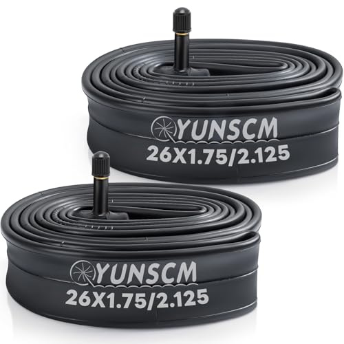 YunSCM 2PCS 47/57-559 26 Zoll Schlauch 26x1.75 26x1.95 26x2.0 26x2.10 26x2.125 AV32mm Valve Schrader-Ventil, kompatibel 26 Zoll Fahrradschlauch/E-Fahrrad Schlauch 26x1.75/2.125