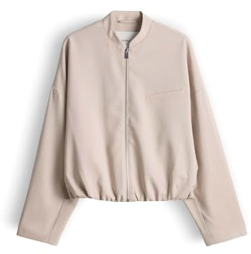 OPUS Damen Jacke | Blouson aus ECOVERO™ Viskosemix Regular Fit Natural Glaze, 38