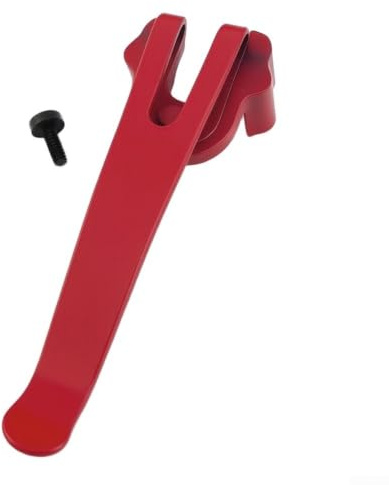 Evenoonest Stainless Steel Pocket Clip, Deep Carry Back Clip for 91mm for swiss Army Knives for Slim Fit for Daily Use Hiking Black(Red)