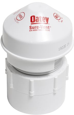 Oatey 39228 1.5 6 DFU Sure-Vent AAV with PVC Adapter, 1-1/2-Inch, White