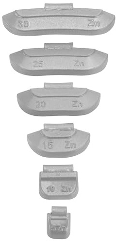 HASKYY 150 Stk. Schlaggewichte Auswuchtgewichte 5-30g I Set aus je 25x 5g, 10g, 15g, 20g, 25g 30g I Wuchtgewichte für Stahlfelgen