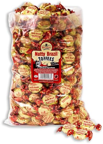 WALKERS NUTTY BRAZIL TOFFEES - 2.5KG