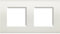 Legrand LNA4802M2BI Placa Cuadrada Livinglight, 2 x 2 Módulos, Blanco