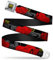 Buckle-Down Unisex-Erwachsene Cars 95 Sicherheitsgurt Schwarz/Gelb/Rot Gürtel, Autos, 1.5 Wide-24-38 Inches in Length
