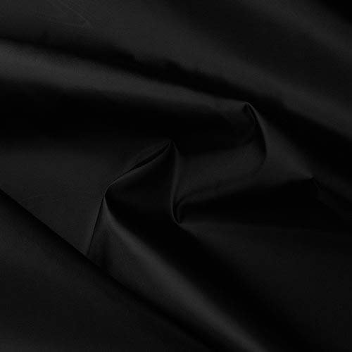 Seidentaft - Stoff Meterware - 27 Farben - Taft - Futterstoff - Deko (schwarz)