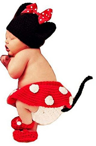 SAMGU Bebé Disfraz de Ganchillo para Recién Nacido Unisex Accesorios de Fotografia Foto Conjuntos Sombrero Gorro de Punto + Pantalones Disfraz Ropa de Traje