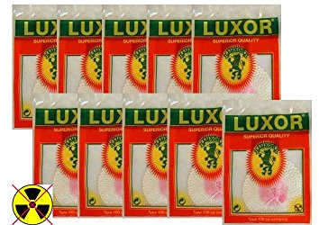 Luxor 10 x Glühstrümpfe Original 100 CP / 2-Loch für Gaslampe und Gaslaterne - Asbestfrei Nicht Radioaktiv