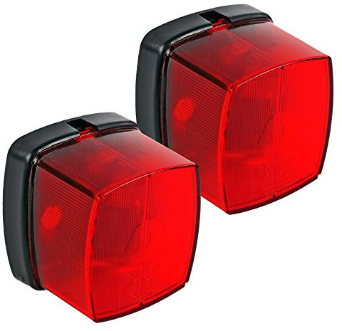 ProPlus 2x Positionsleuchte rot E Prüfzeichen inkl Befestigungsmaterial für Wohnwagen und Anhänger