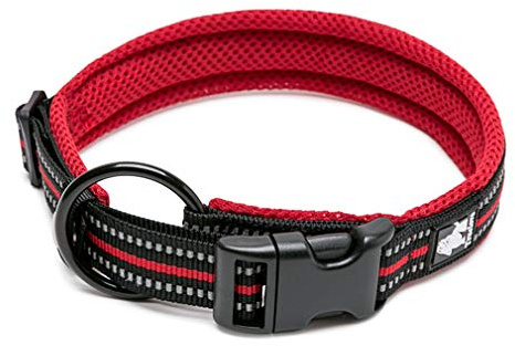 WINHYEPET Dog Collar Reflective with Safe Adjustable Buckle(Red,3XL) | Truelove Dog Collar Reflective Sandwich lining Nylon Webbing Comfortable,convenient used for walking for Samll/Medium/Large