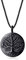COAI Collier Ajustable Pendentif Rond Arbre de Vie Obsidienne Noire Unisexe