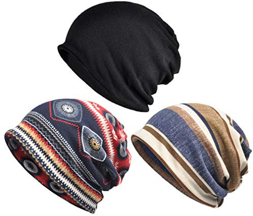 Kojoon Bonnet Chimio pour Femme 3 Paquet Écharpe Bonnet Chapeau Turbans Couvre-Chef Gatsby Cancer