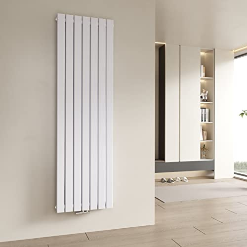 Heilmetz Flach Heizkörper Vertikal Design Paneelheizkörper 1800x540mm Weiß Doppellagig Mittelanschluss Heizung