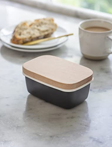 Butter Dish with Wooden Lid