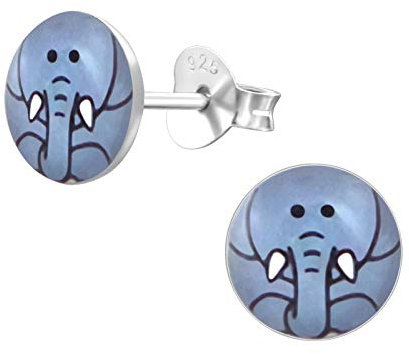Monkimau Mädchen Ohrringe Elefant Ohrstecker aus 925 Sterling Silver Silber