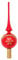 Krebs Glas Lauscha - Weihnachtsdekoration/Christbaumschmuck aus Glas - Christbaumspitze - Farbe: Rot glänzend - Größe: ca. 28 cm