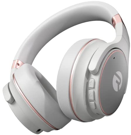 Raycon Everyday Wireless Bluetooth Over Ear Headphones, with Active Noise Cancelling, Awareness Mode and Built in Microphone, IPX 4(Rose Gold)