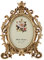 BESPORTBLE Retro-Bilderrahmen, Vintage-Stil, goldene Blume, oval, antike Bilderrahmen, Tischdekoration, 17,8 cm, für Heimbüro, DIY-Bilderrahmen