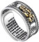 TBEONE 99 Silberring, Sutra-Ring, buddhistisches Herz, PiXiu Männer und Frauen, Feng-Shui-Ring, verstellbar, Mantra, Amulett, Reichtum, Glück,
