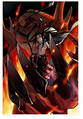 Anime-Poster Shaman King 38, Leinwand-Poster, Schlafzimmer, Dekoration, Sport, Landschaft, Büro, Raumdekoration, Geschenk, 40 x 60 cm, ohne Rahmen: