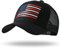 Trucker-Mütze mit amerikanischer Flagge, Snapback-Mütze, Baseballkappe für Herren und Damen, atmungsaktive Netzseite, verstellbare Passform, für Freizeitkleidung, Schwarz/US, Einheitsgröße