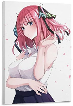 Nakano Nino Anime-Poster 5 Toubun No Hanayome 3 Poster Wandkunst Gemälde Leinwand Geschenk Wohnzimmer Drucke Schlafzimmer Dekor Poster Kunstwerke 30 x 45 cm