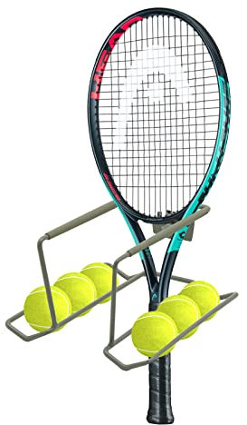 Aolamegs Wandmontierter Tennisschläger und Tischtennishalter aus Metall für Badminton/Tennis/Pingpong-Schlägerhalter, Garagen-Organizer, Sport-Aufbewahrungsstation