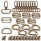 VINFUTUR 40pcs 32mm-10pcs Hebillas Metálicas Mochila en D+10pcs Anillas Rectangular Bolso+10pcs Hebillas Metal con Gancho Giratorio+10pcs Cierre Magnético para Correa Cinturón Mochila DIY