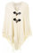 Ferand Damen Poncho Locker sitzender Cape Schal mit offener Vorderseite für Herbst und Winter - One Size - Beige
