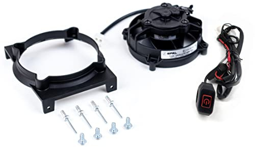 EXED Parts - Original SPAL Kühlerlüfter und Montageset für BETA RR, mit wasserdichtem LED ON/OFF Schalter, Dirt Bike Modell von 2020 bis 2022 - Perfekte Passform, einfach zu installieren - Rot