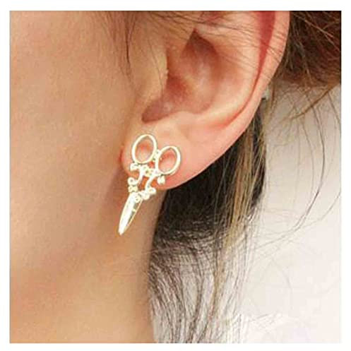 Allereya Vintage Punk Schere Ohrstecker Ohrringe Gold Schere Ohrringe Schere Näherin Ohrringe Schere Friseur Ohrringe Schmuck Für Frauen Und Mädchen