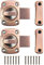 QWORK® 2 Piezas Cerradura Giratoria de Puerta, Cerrojo Puerta de Seguridad de Acero Inoxidable, Pestillo Antirrobo para Puerta de Baño Armario, Bronce Rojo