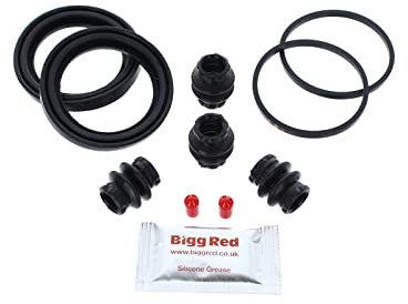 Bigg Red - Brake Caliper Seal Repair Kit - Front Left & Right - Fits TRW Single 60mm dia Pistons Front Calipers - Compatible with Select Models - 6050