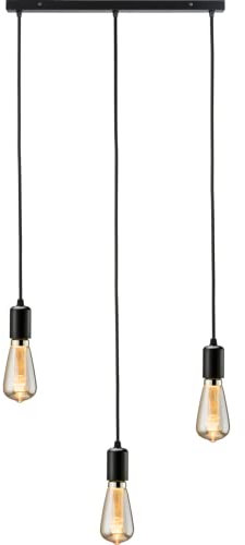Calla - 230V E27 Contemporary 3 Light Bar Pendant - Matt Black
