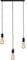 Calla - 230V E27 Contemporary 3 Light Bar Pendant - Matt Black