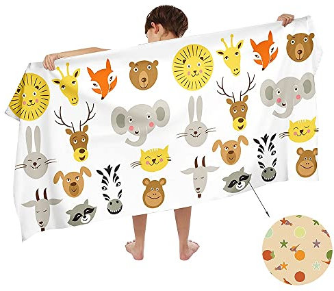 Ulticool Mikrofaser Kinder Handtuch 140 x 70 cm - Cute Tiere Dinosaurier - Leicht Reisehandtuch Schnelltrocknend Badetuch Strandhandtuch Microfaser Microfiber - Reise Strand Kind Junge