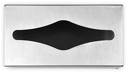 SemyTop Kosmetikboxen Spender aus Edelstahl, robust und stabil, 233 x 123 x 58 mm, hochwertige Halterung für Kosmetiktücher