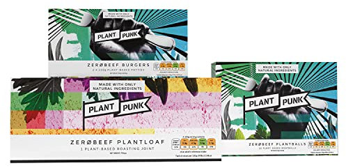 Plant Punk - ZeroBeef Bundle - Plant Based Burger, Meat Loaf & Meatballs- 100% Natural - Vegan Protein - Innovative Vegan Food - Fearless Plant Food