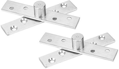 2 Bisagras de Puerta de 360 grados, Bisagra de Puerta Giratoria de Acero Inoxidable de 95 Mm de Largo, Bisagras Pequeñas (Eje central)
