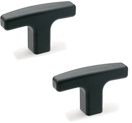 Ganter Normelemente | T-Griffe | Möbelgriffe | Schrankgriffe | Schubladengriffe | GN 563-80-M8 | Kunststoff | Griff 80mm | Gewinde M8 | 2 Stück